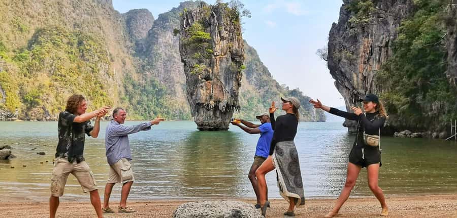 Evening James Bond Island&Plankton Tour by Private longtail. - Koh Talu canoeing: a natural arch and clear water