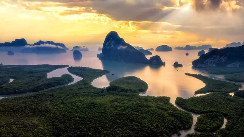 Evening James Bond Island&Plankton Tour by Private longtail. - Koh Hong at night: paddling through glowing plankton
