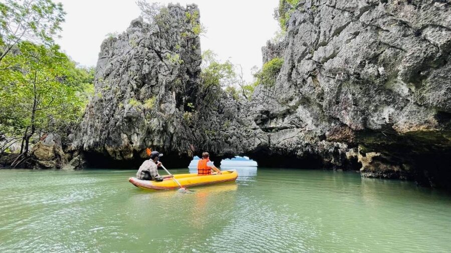 From Phuket: Phang Nga Bay and Canoeing Tour by Big Boat - Swimming in the quiet minutes