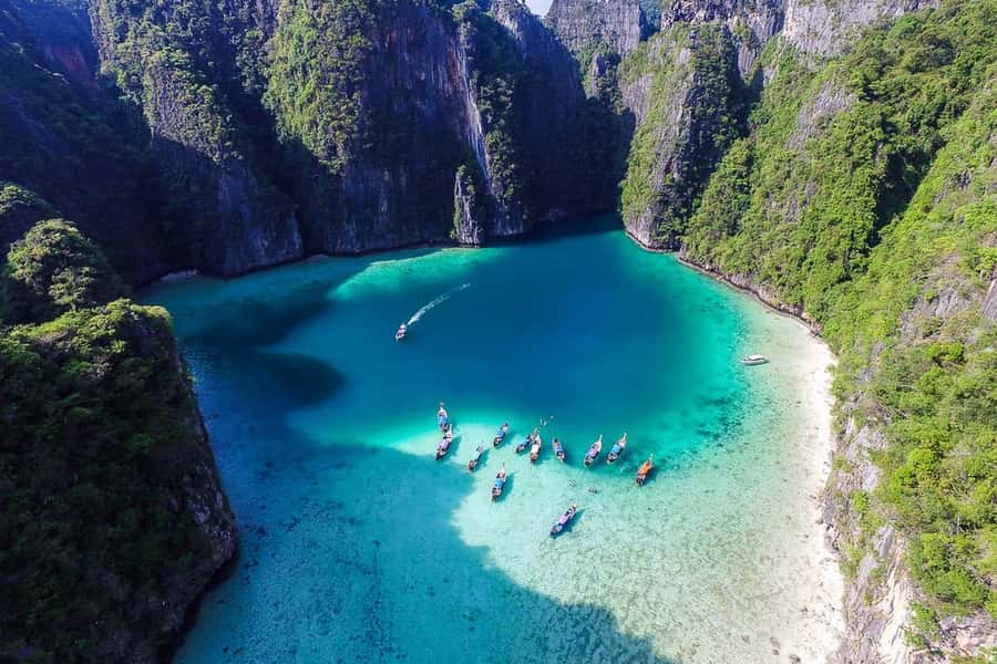 From Phuket: Phi Phi Island Private Full-Day Speedboat Trip - Monkey Beach (Yong Kasem) and Nui Bay: reef time with big scenery