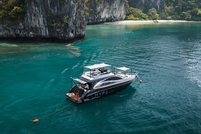Hype Yacht : VIP Tour Phi Phi Island & Maya Bay from Phuket - Sailing to Ko Phi Phi Lee: Pi Lay Lagoon Swim in a Tight 30 Minutes