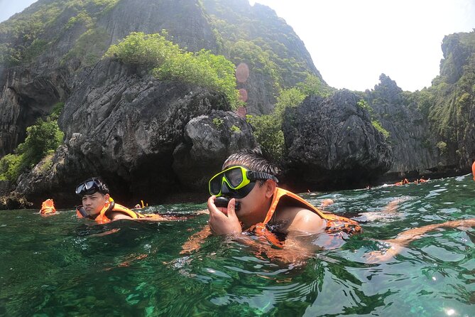 Phi Phi Island Adventure Day Tour from Phuket Speedboat/Catamaran - Ko Phi Phi Le and Loh Samah Bay: limestone scenery with short swim windows