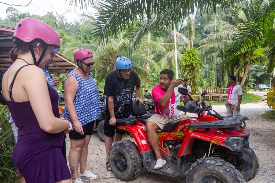 Phuket: ATV Quad and Bamboo Rafting in Khao Lak - Khao Lak Elephant Sanctuary: rescued elephants, forest walking, feeding, and learning