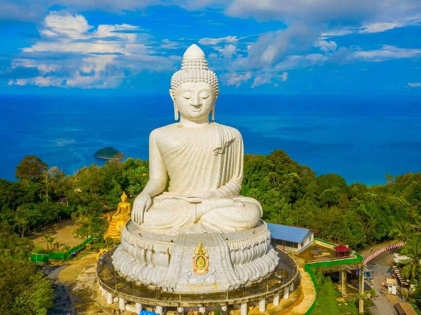 Phuket: Big Buddha View Wat Chalong, Old Town Guided Tour - Big Buddha Viewpoint (Khao Nak Kerd): monkeys, wide views, and a reality check