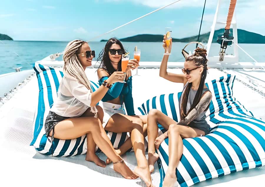 Phuket: Coral, Racha, Promthep Island Catamaran Trip & Lunch - Maiton Private Island stop: photos, swimming, and a schedule that can flex