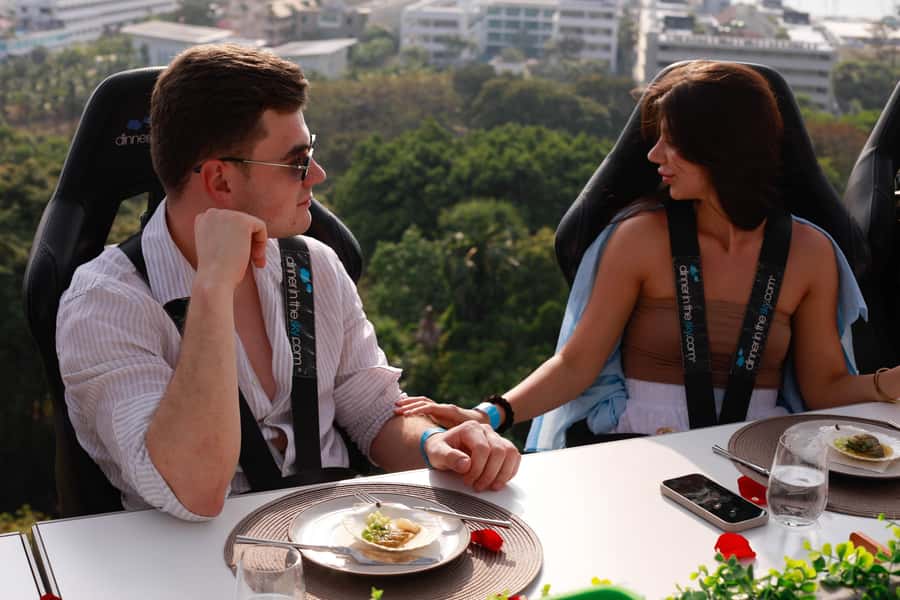 Phuket: Dinner in the Sky - Your three-course menu choices: seafood, meat, and Signature Thai