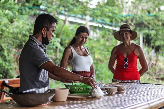 Phuket Elephant Nature Reserve Ethical Sanctuary - Making vitamin balls with the mahouts: hands-off, but still personal