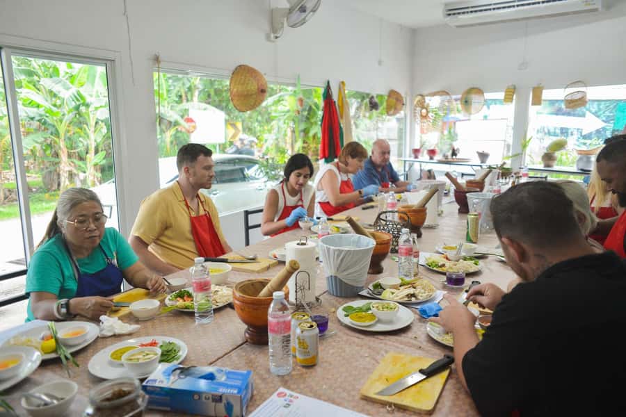 Phuket: Half Day Thai Cooking Experience with Market Tour - Inside the open kitchen: how the class stays hands-on