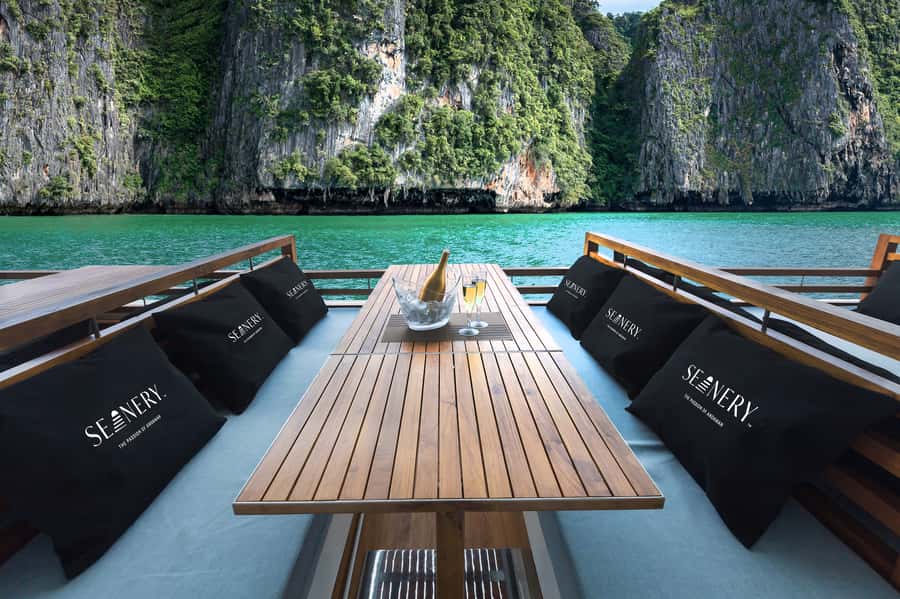 Phuket: James Bond Island Luxury Sunset Cruise - From Ao Por Pier to Phang Nga Bay: lunch, welcome drinks, and your first swim