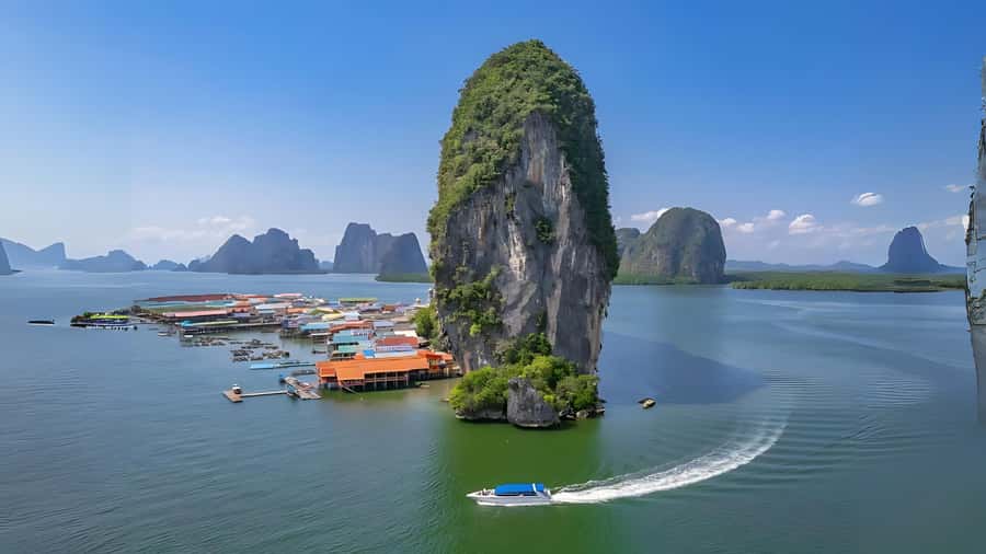 Phuket: James Bond Island Sea Canoe by Speedboat - Panak Island: photo stop energy before Hong Island canoe time