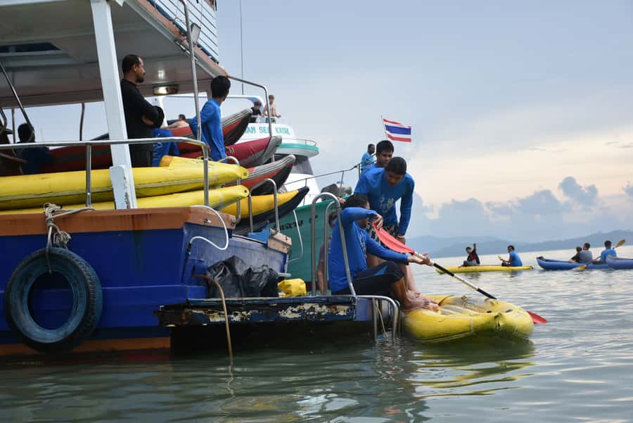Phuket: James Bond Island Tour with Sea Cave Kayaking - Panak Island sea-cave kayaking: calm water, close limestone