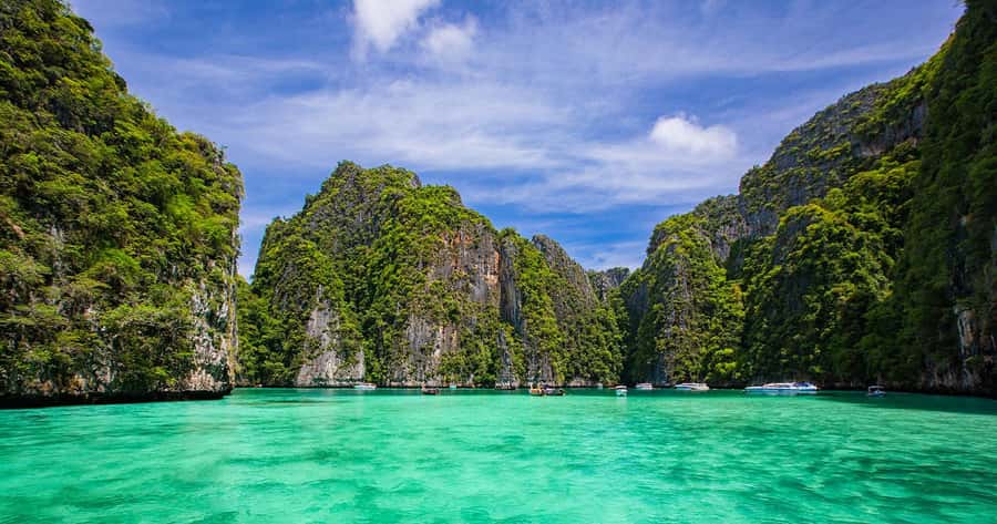 Phuket: Maya Bay, Phi Phi, Green, and Khai Islands Day Trip - Green Island Snorkeling and Sea Caves: Small Island, Big Water Payoff