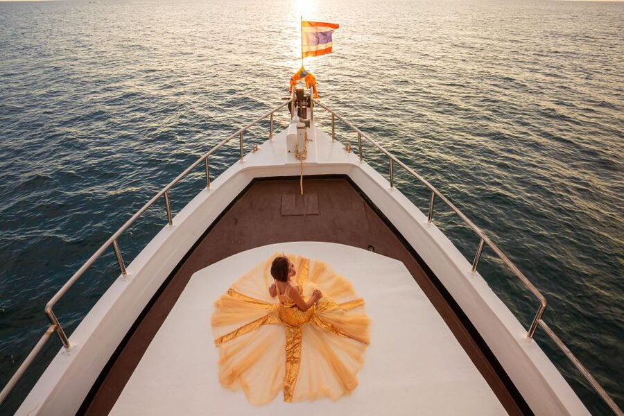 Phuket: Melody Sunset Dinner Cruise - Boarding and the sunset setup: snacks, drinks, and a crew that actually helps