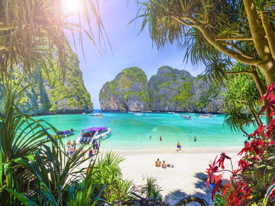 Phuket: Phi Phi Islands, Bamboo Island and Pileh Lagoon Trip - Bamboo Island: white sand, turquoise water, and real snorkeling time