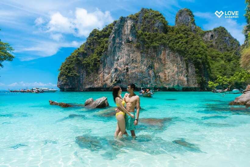 Phuket: Phi Phi Maiton Island Sunset Premium Catamaran Tour - Maiton Island sea excursion: bean bags, snorkeling, paddleboarding, and that slide