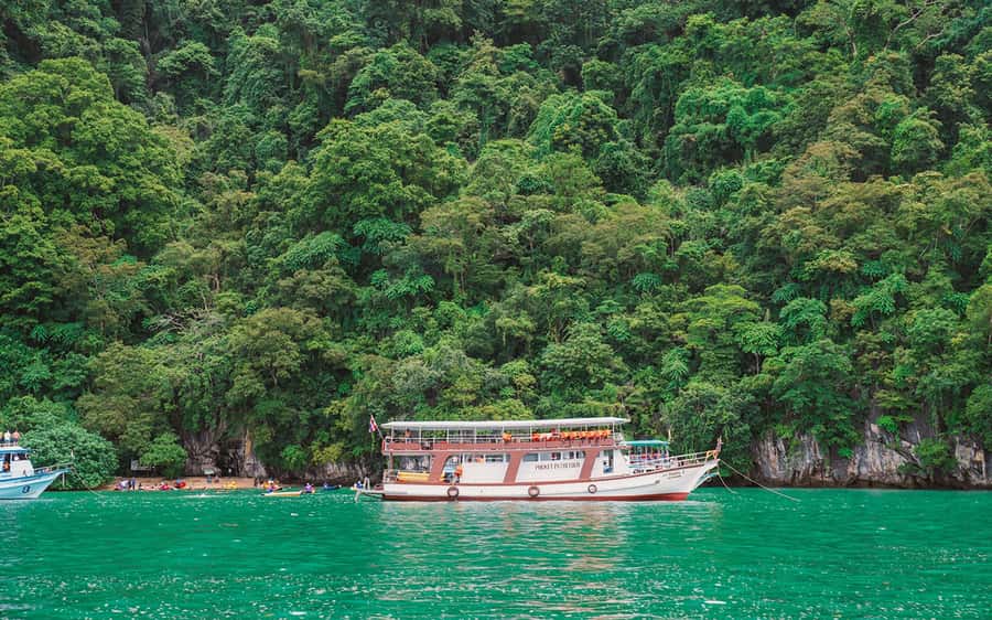 Phuket: Sunset Dinner in Phang Nga Bay by Big Boat - Hong Island Lagoons by Canoe: Emerald Water, Real Effort