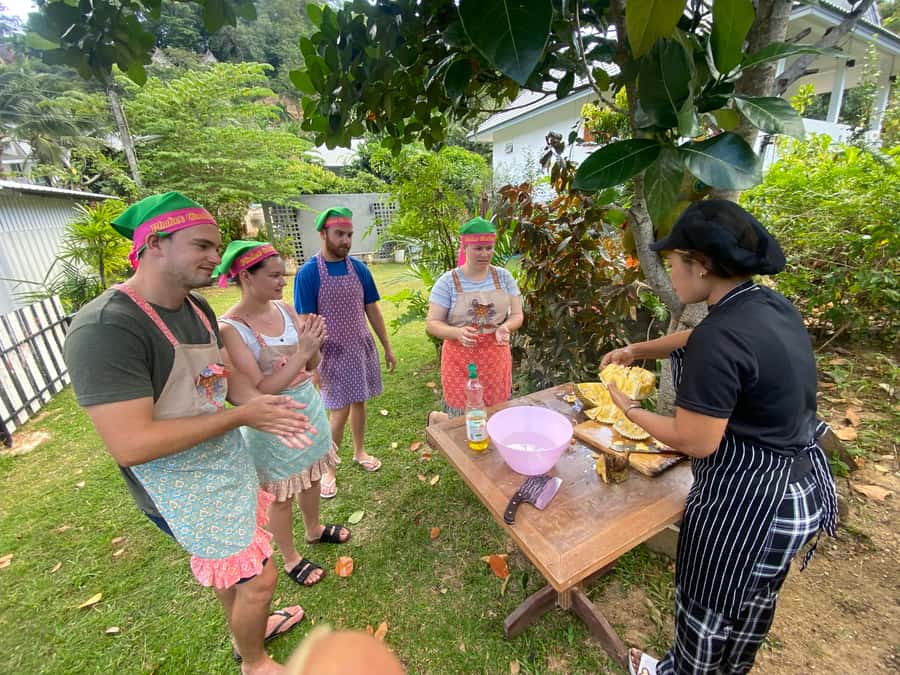 Thai Cooking Class with Market & Garden Tour - The market stop: how you learn Thai ingredients before the kitchen