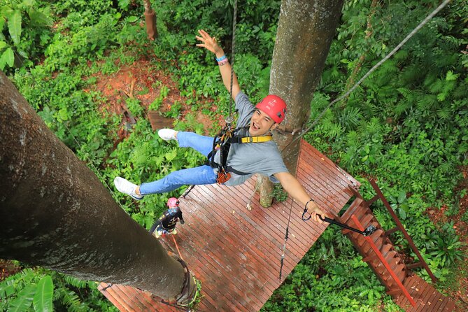 World C+ (Ziplines 10 Platforms + Roller + Sky Walk and World Set Menu ) - Phuket pickup and getting to Hanuman World Phuket